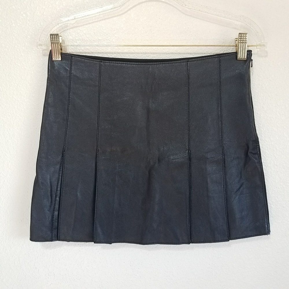 BEBE Y2K Leather Mini Skirt